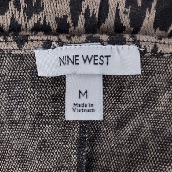 Nine West Women's Brown, Black, Animal Print Sheath Dress Ponte Knit Size M - Picture 9 of 11